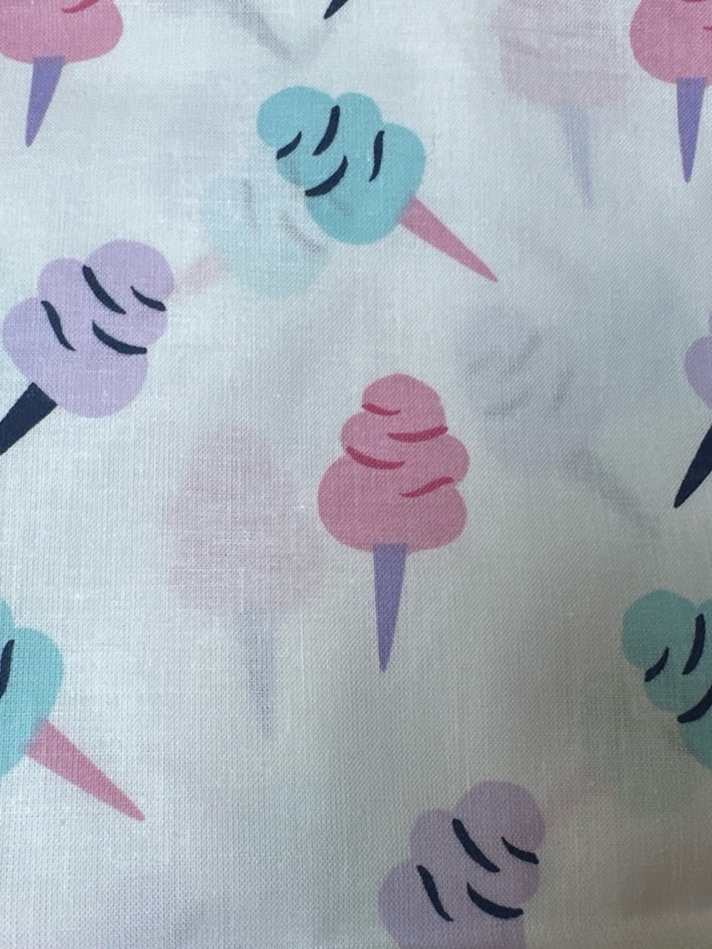 2 Yard Joann Fabrics Discontinued “Pastel Cotton Candy”Print Cotton Fabric